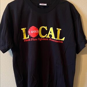 Local 1463 Hawaii Fire Fighters Association Black Graphic Tee